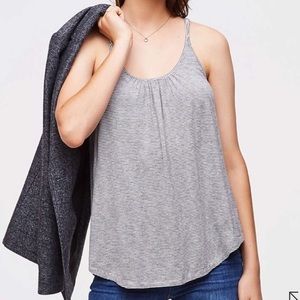 NWT LOFT Black & White Striped Loose Fitting Tank